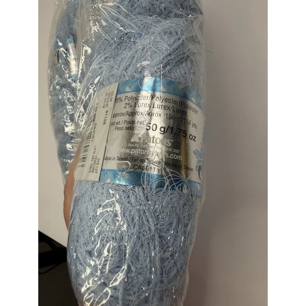 Patons‎ Yarn Skein Silverlash Blue Brilliance Metallic Lot Of 11